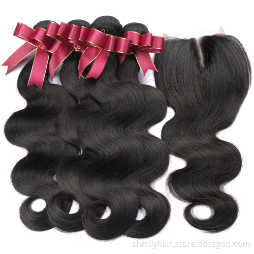 New Arrival 100% Unprocessed Human Virgin Indian Hair Bundles Hot Selling Body Wave Indian Human Hair with lace closure